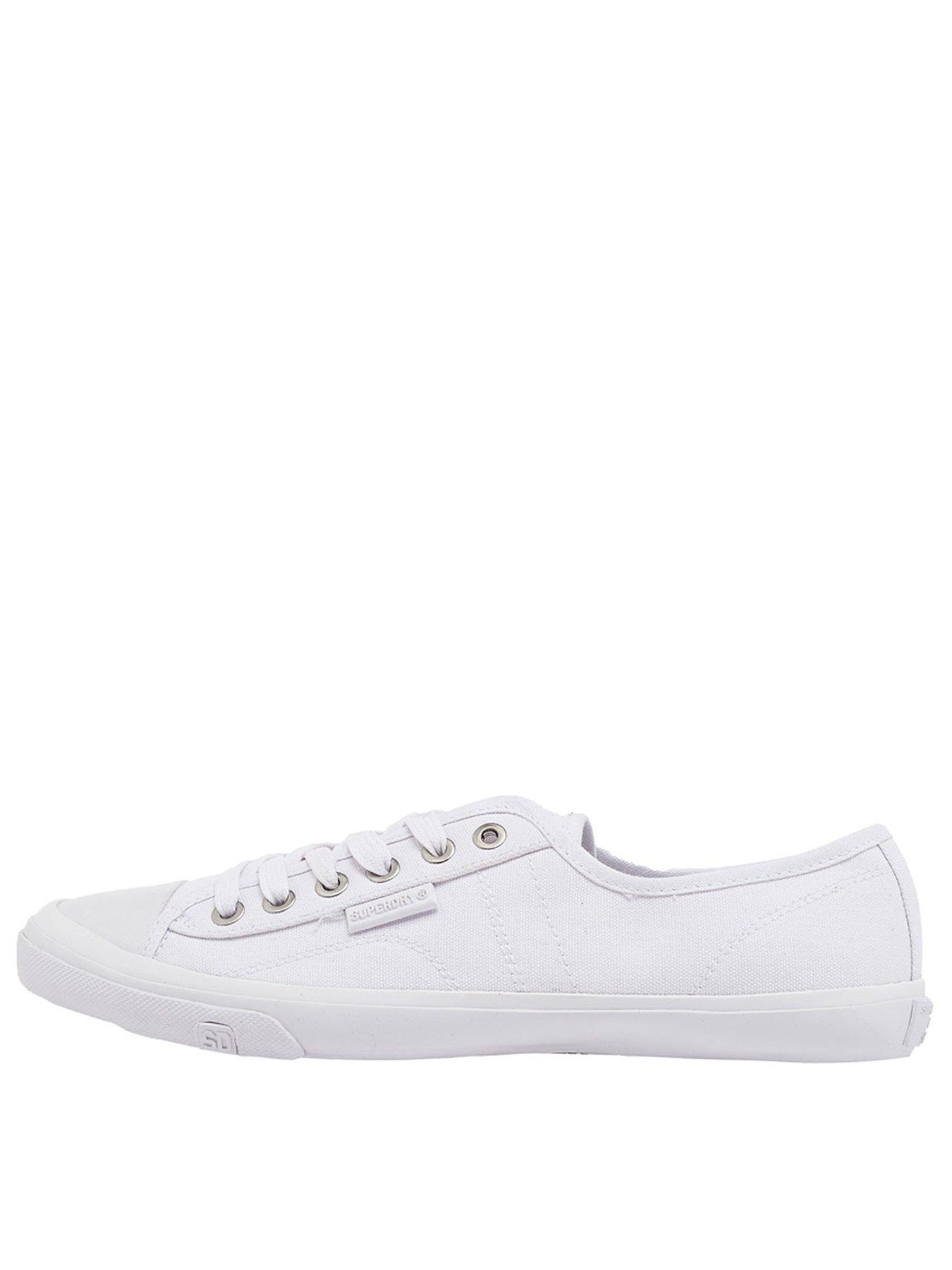 superdry white plimsolls