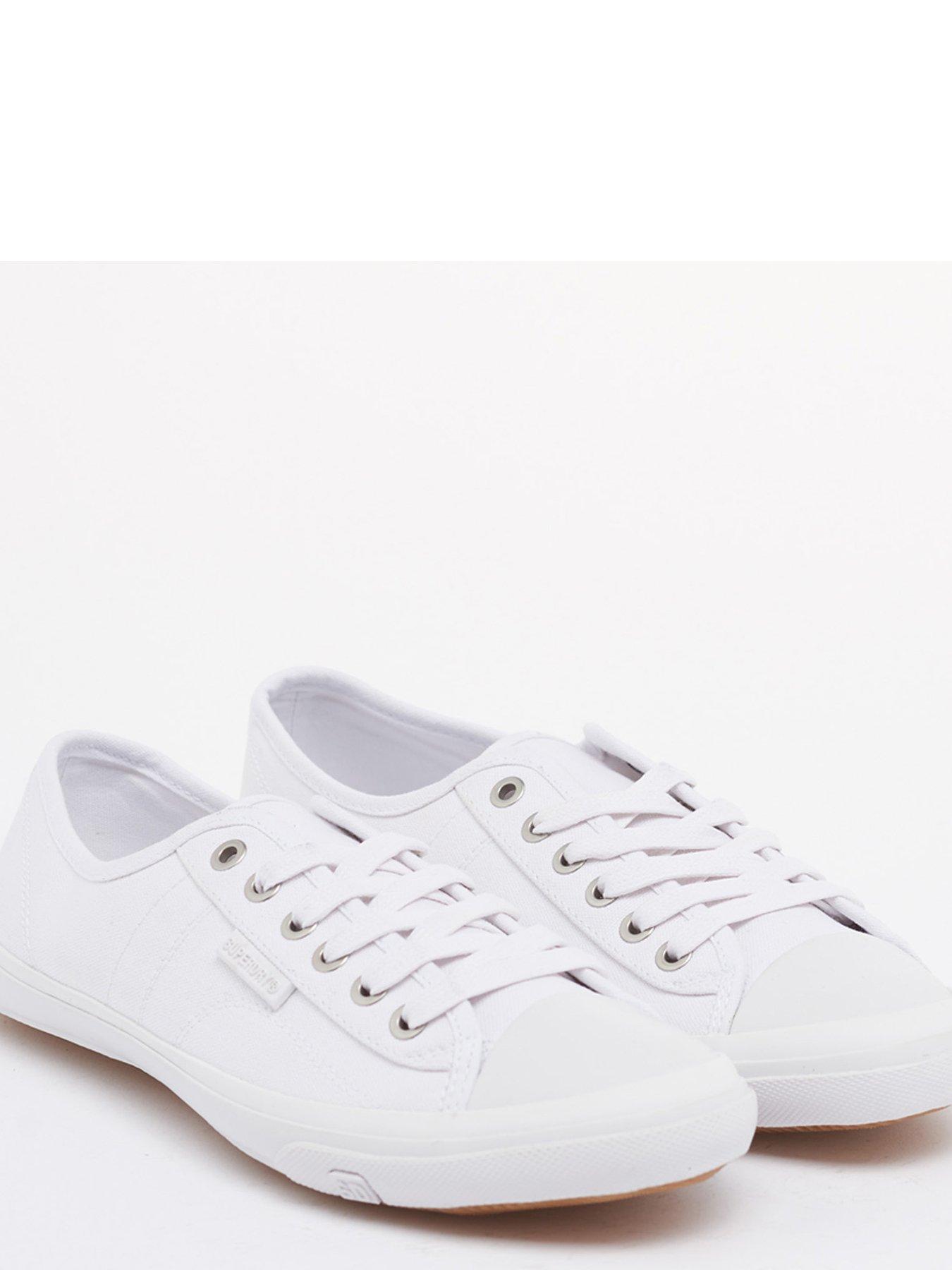 Ladies white superdry hot sale trainers