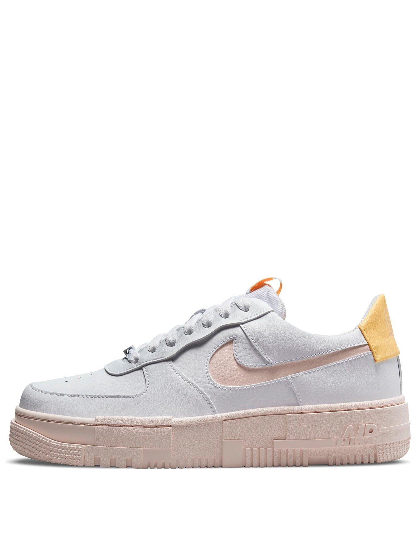 Nike Air Force 1 Pixel - White/Pink/Yellow | very.co.uk