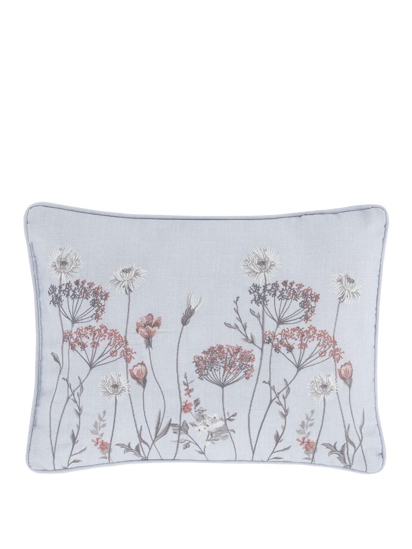 Product photograph of Catherine Lansfield Meadowsweet Floral Cushion from very.co.uk