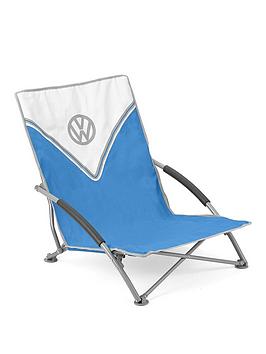 Product photograph of Volkswagen Vw Low Folding Chair - Blue from very.co.uk