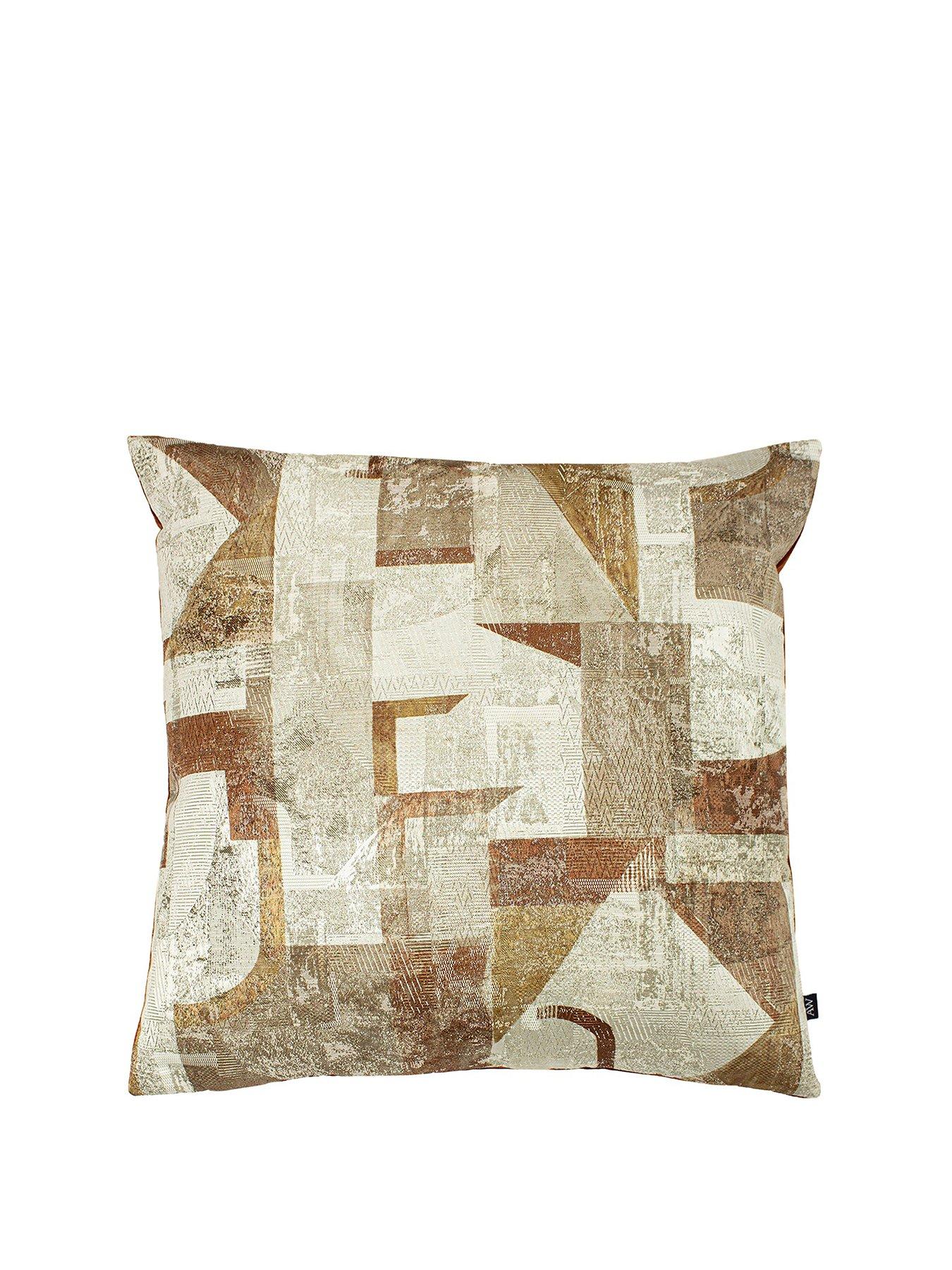 Neutra Geometric Jacquard Sunstone Filled Cushions - Feather Pad