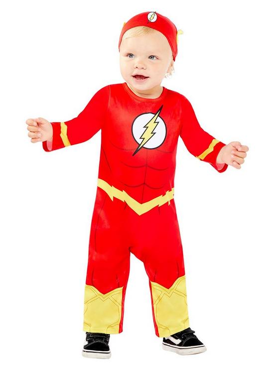 front image of toddler-flash-costume
