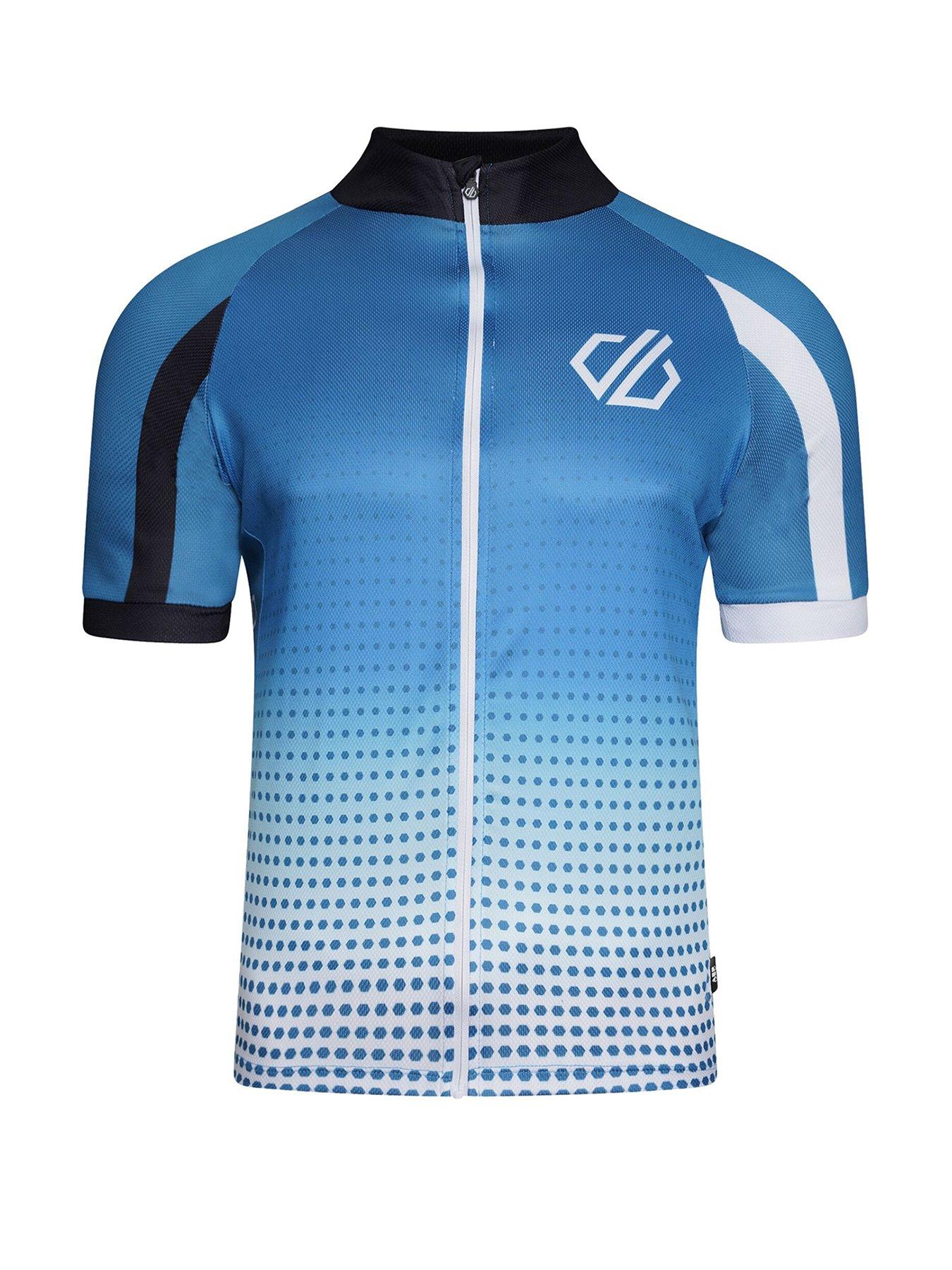 Sportswear Dare2b Petrol Blue Hexagon Gradient Print Cycling Jersey