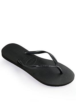 havaianas slim flip flop - black