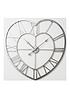  image of very-home-hometime-metal-heart-shaped-wall-clock