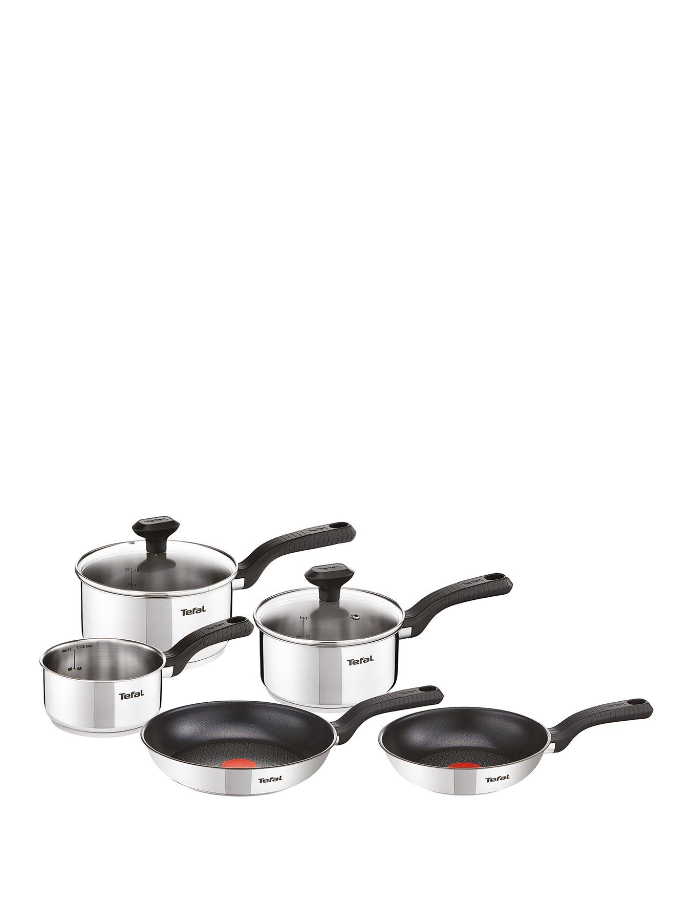 Product photograph of Tefal Comfort Max 5 Piece Pan Set from very.co.uk