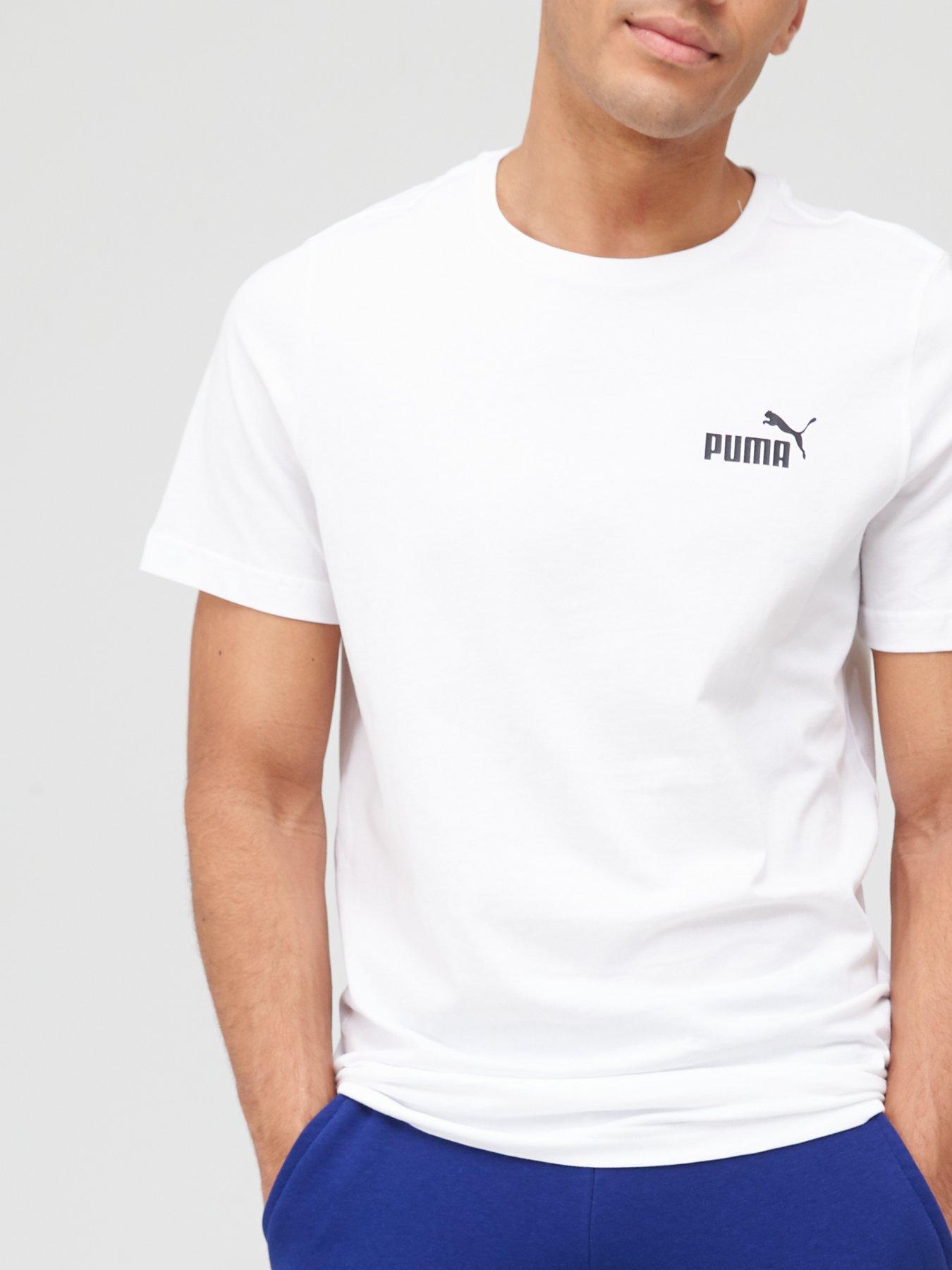 Image 4 of 4 of Puma Essentials Small Logo T-Shirt - White