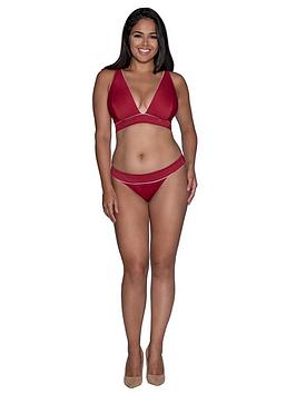 curvy kate poolside bikini brief - red, red, size 14, women