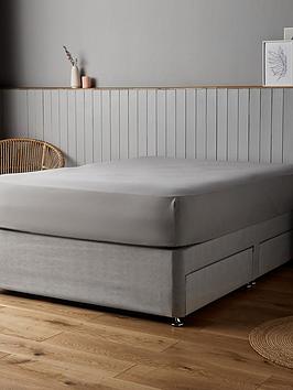 Product photograph of Silentnight Supersoft Fitted Sheet 28 Cm - Dove Grey from very.co.uk