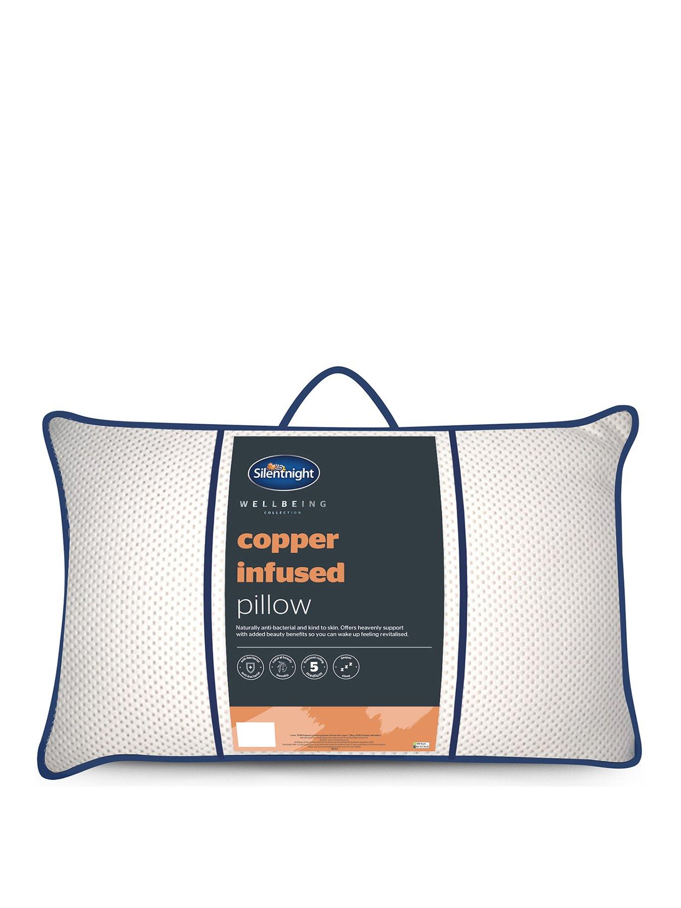 Product photograph of Silentnight Wellbeing 4 Copper Infused Pillow from very.co.uk
