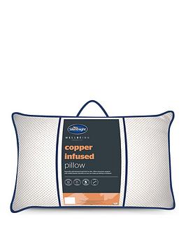 Product photograph of Silentnight Wellbeing 30 Copper Infused Pillow from very.co.uk