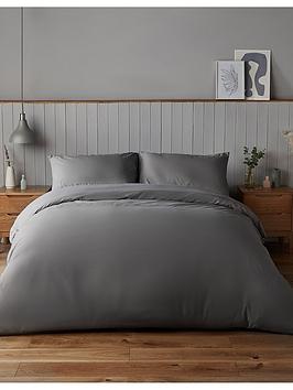 Product photograph of Silentnight Supersoft Duvet Cover Set - Charcoal from very.co.uk
