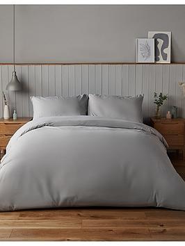 Product photograph of Silentnight Supersoft Duvet Cover Set - Dove Grey from very.co.uk