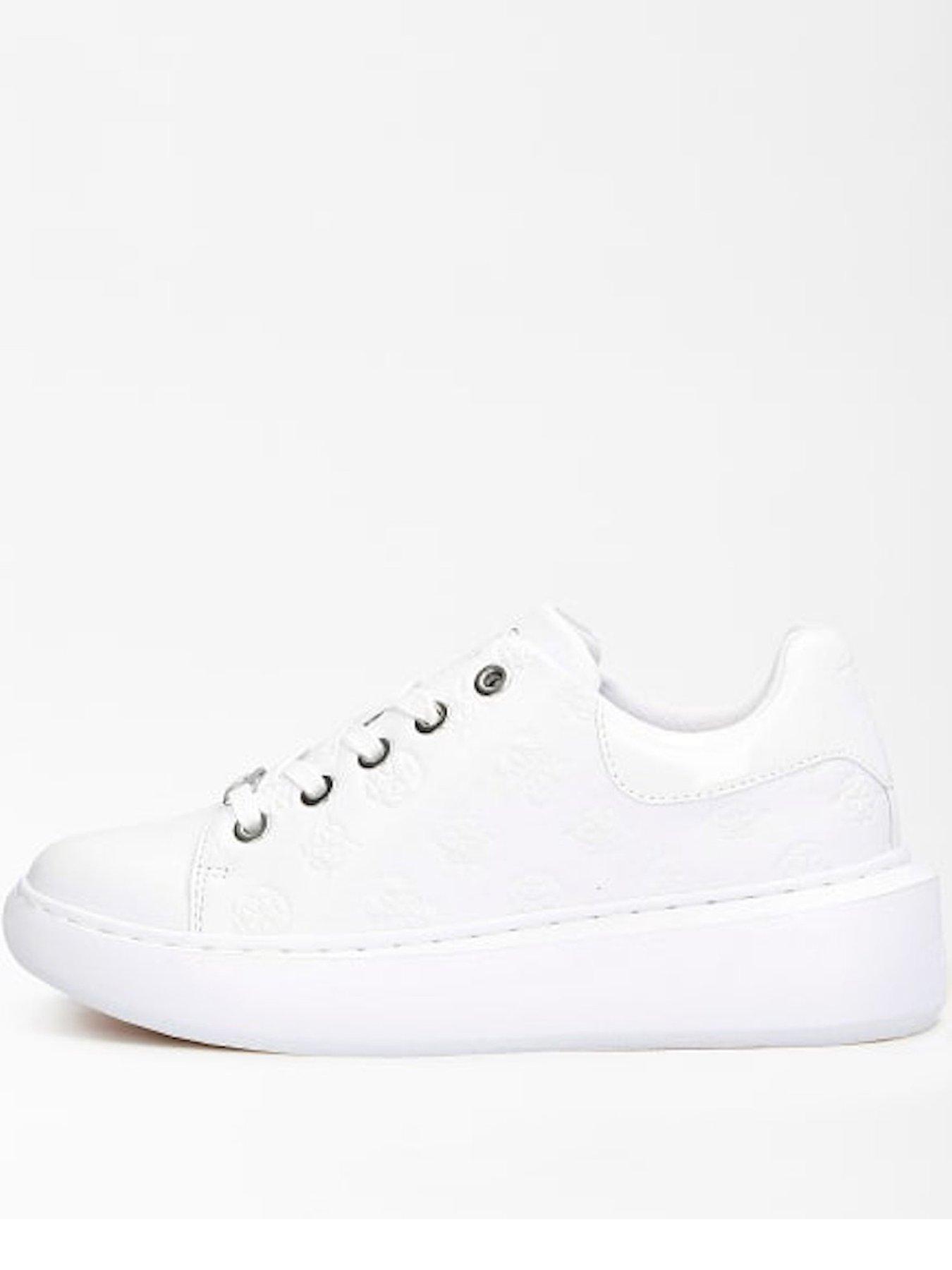white flat shoes uk