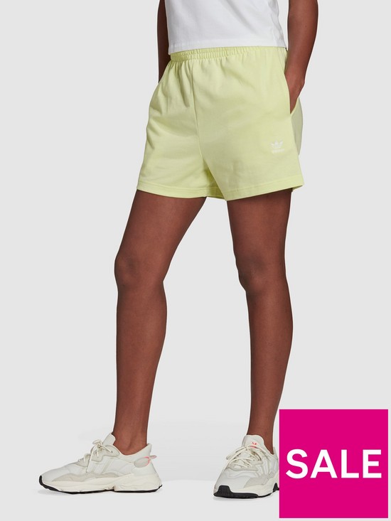 front image of adidas-originals-shorts-yellow