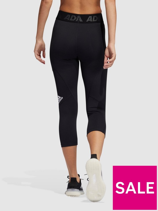 stillFront image of adidas-tech-fit-34-3-bar-leggings-blackwhite