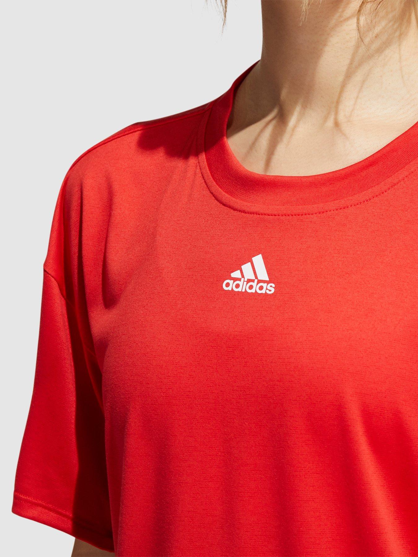 Tops & T-shirts Training Heat.Rdy 3 Stripes T-Shirt - Red/White