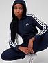 adidas-essentials-3-stripes-full-zip-hoodie-navywhiteoutfit