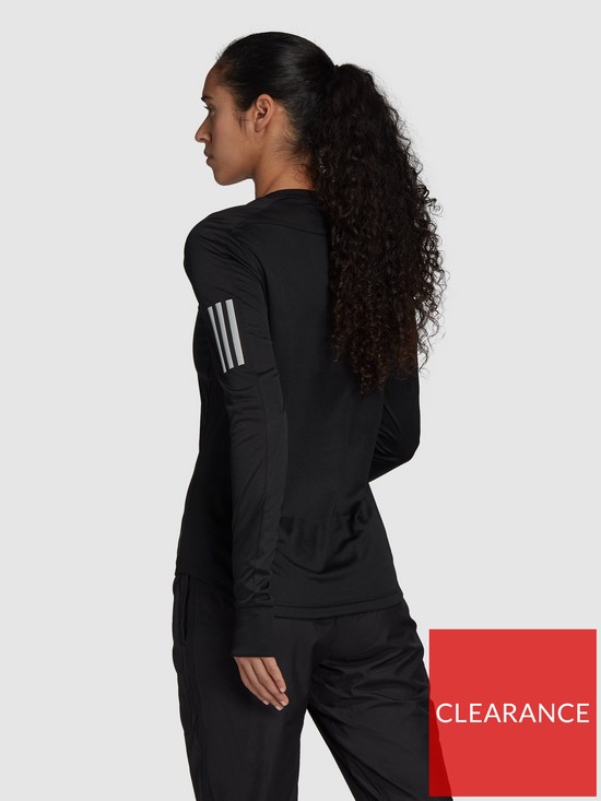 stillFront image of adidas-own-the-run-long-sleeve-t-shirt-black