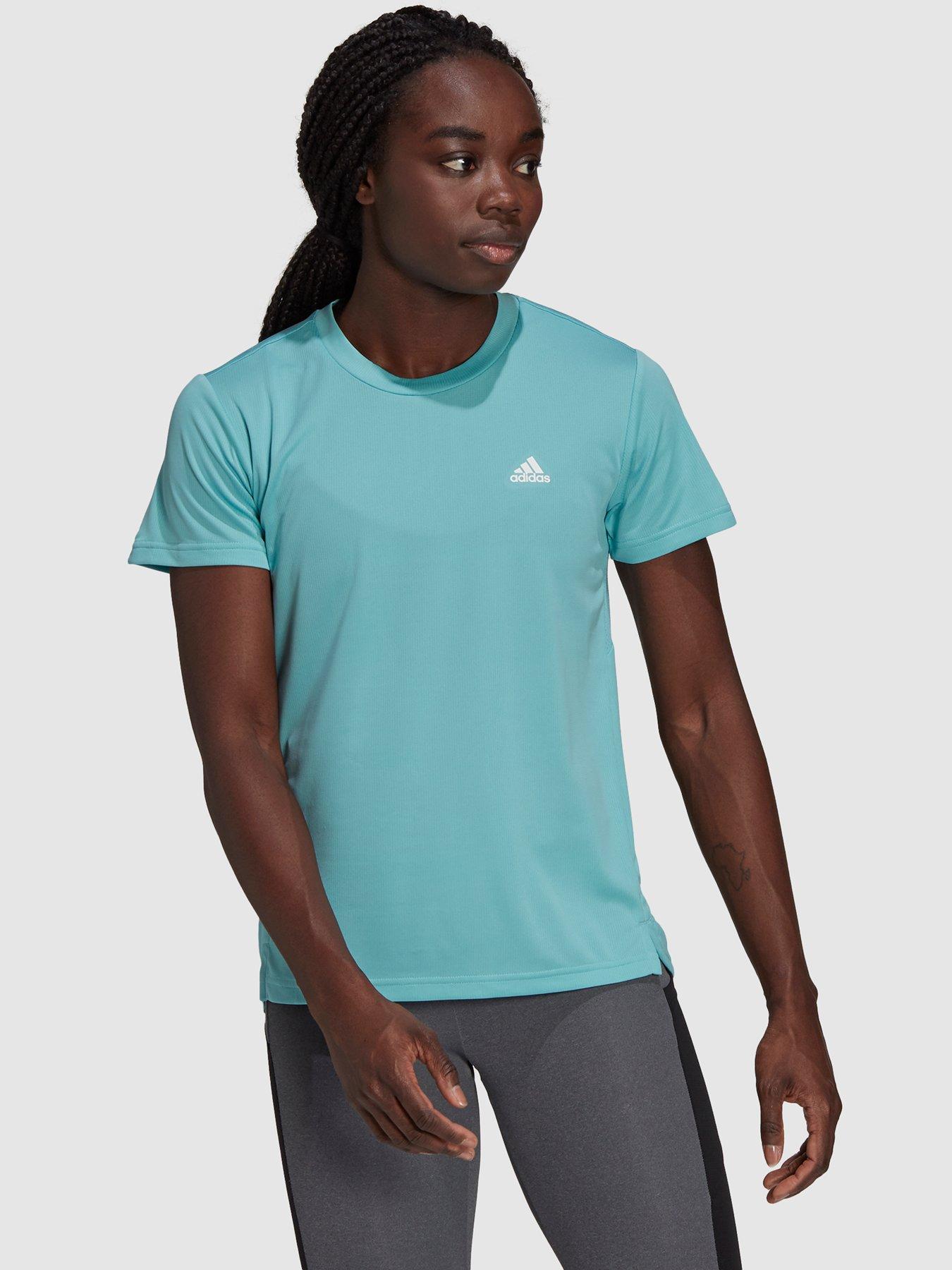 adidas 3 stripe t shirt women's green