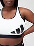  image of adidas-believe-this-3-bar-logo-bra-plus-size-medium-support-whiteblack