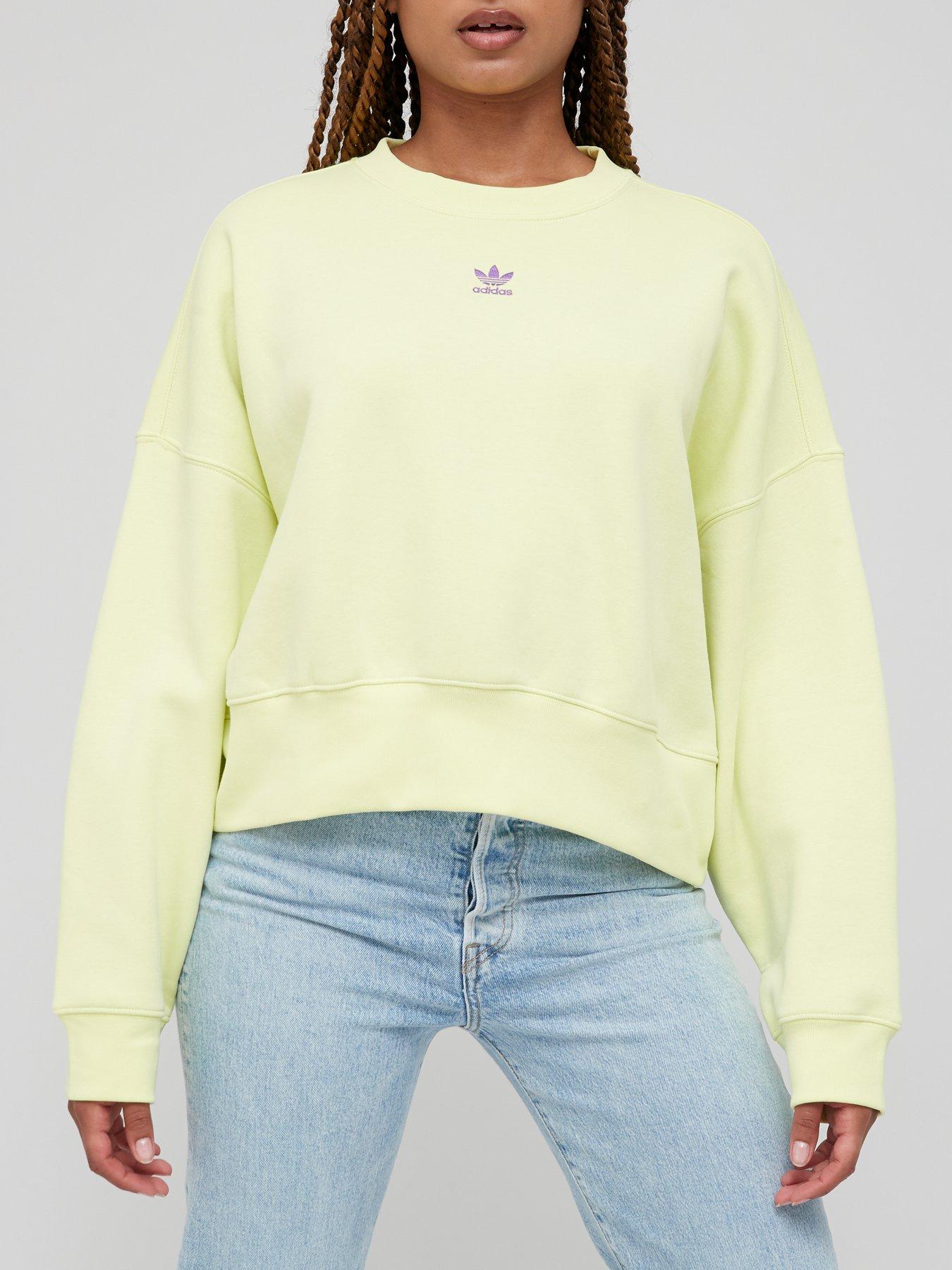 adidas yellow sweatshirt women's