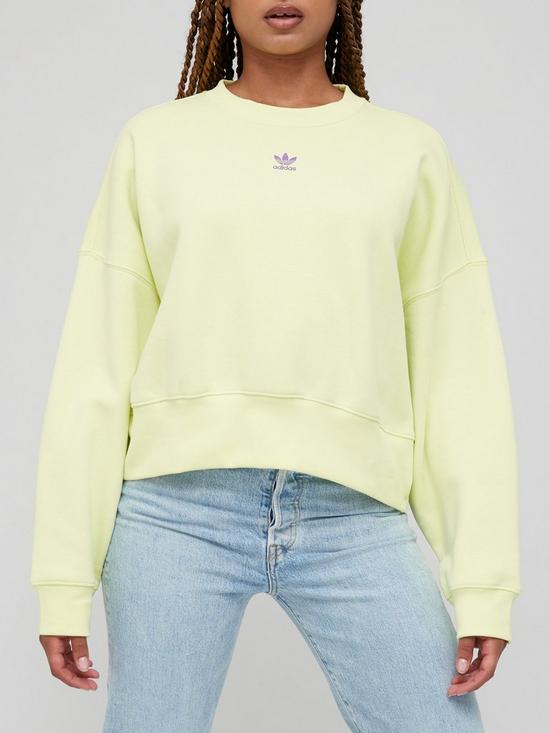 front image of adidas-originals-sweatshirt-yellow