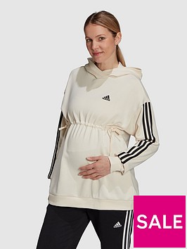 adidas-essentials-maternity-hoodie-off-whiteblack