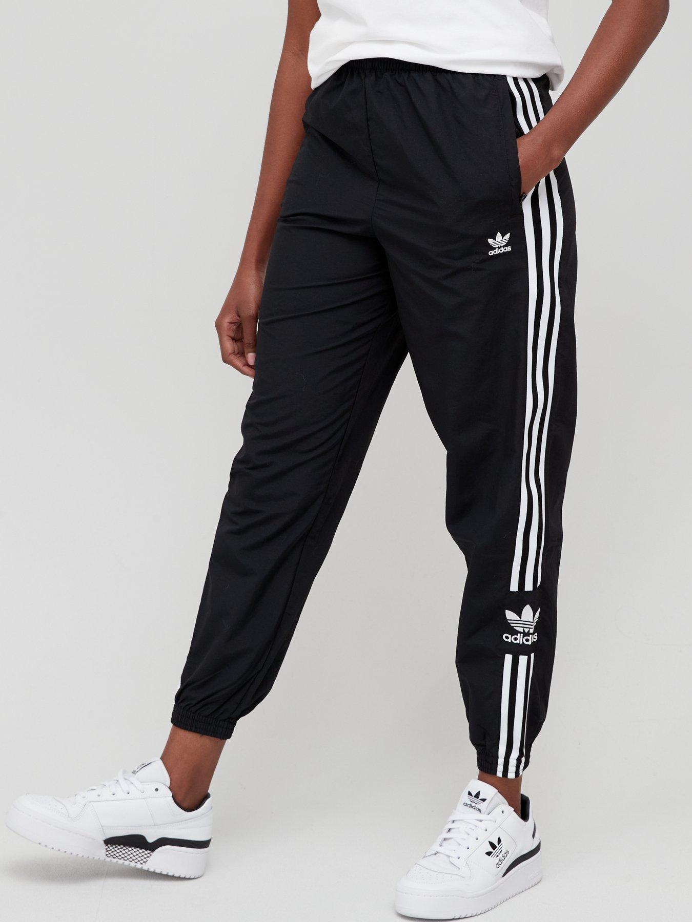 adidas lock up black nylon track pants