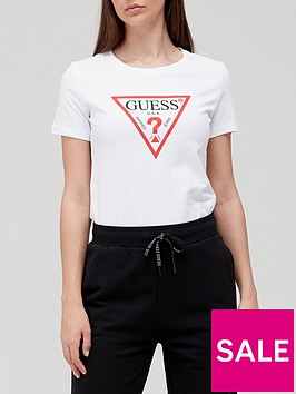 guess-iconic-logo-tee-white