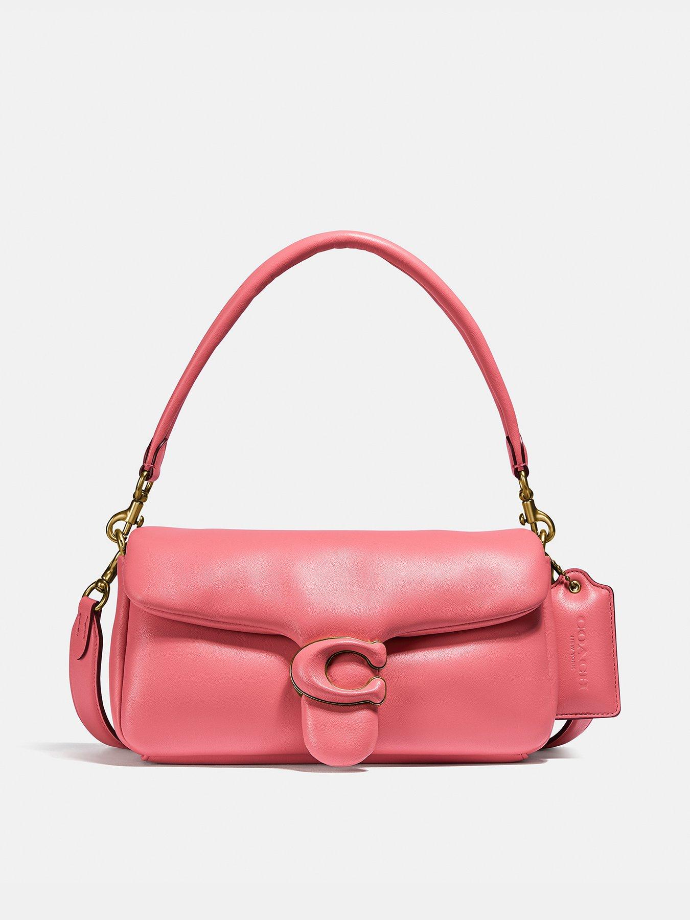 COACH Leather Pillow Tabby Shoulder Bag - Pink | very.co.uk