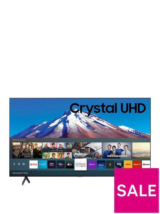 front image of samsung-2020-43-inch-tu7020-crystal-uhd-4k-hdr-smart-tv-black