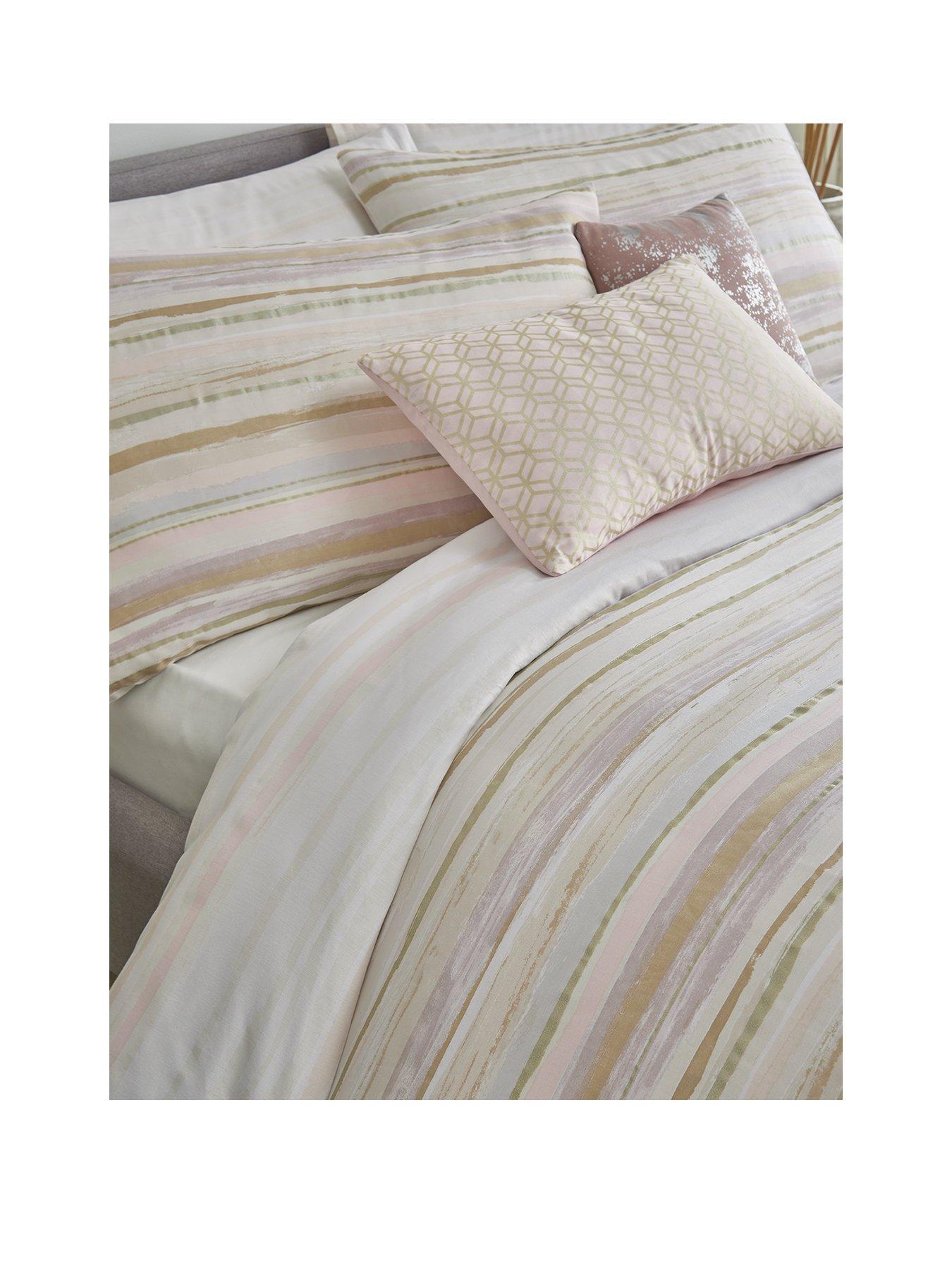 Sam Faiers Serena Stripe Duvet Cover Set Blush very.co.uk
