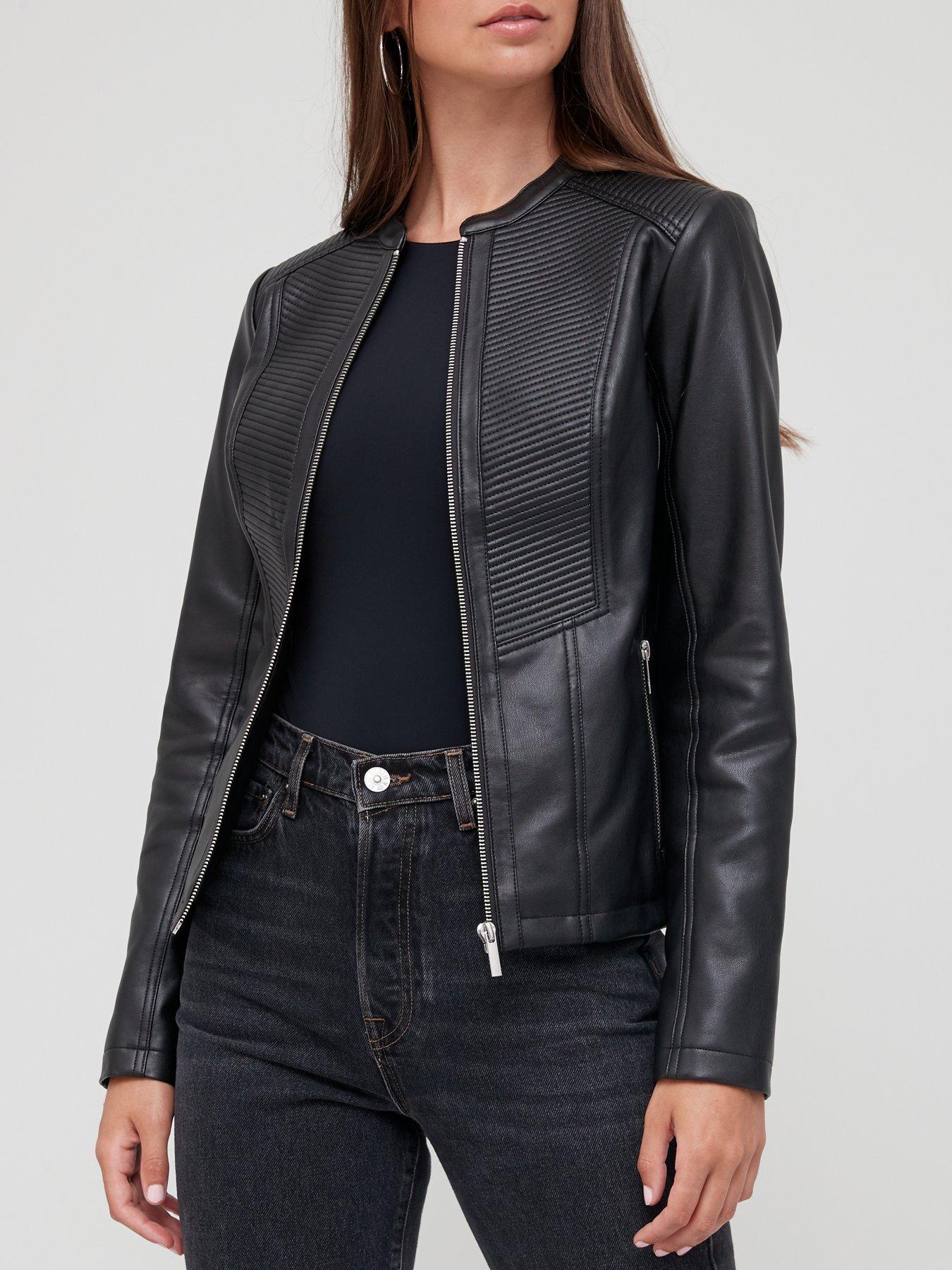 very faux leather jacket