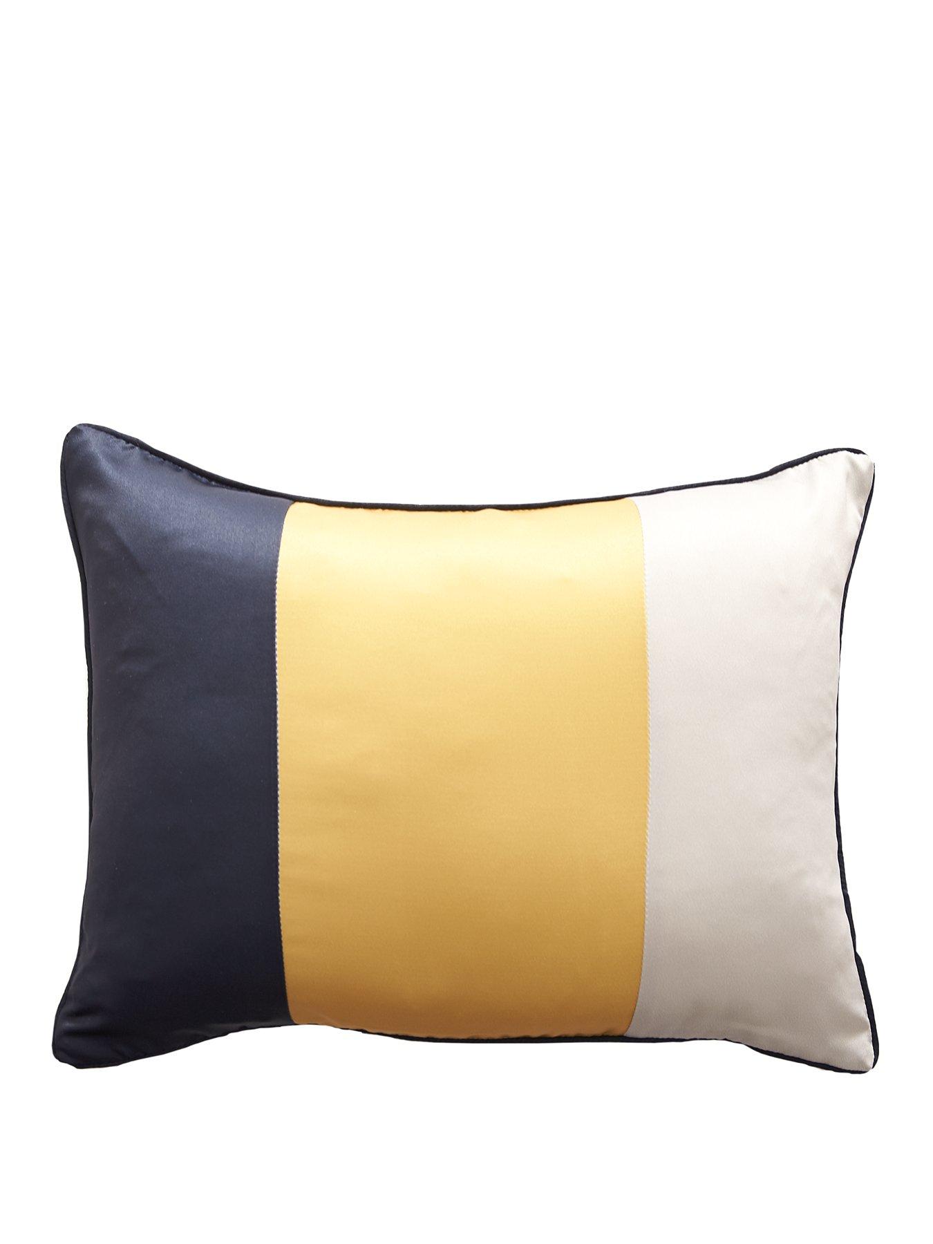 Product photograph of Pieced Matt Satin Cushion - Multi from very.co.uk