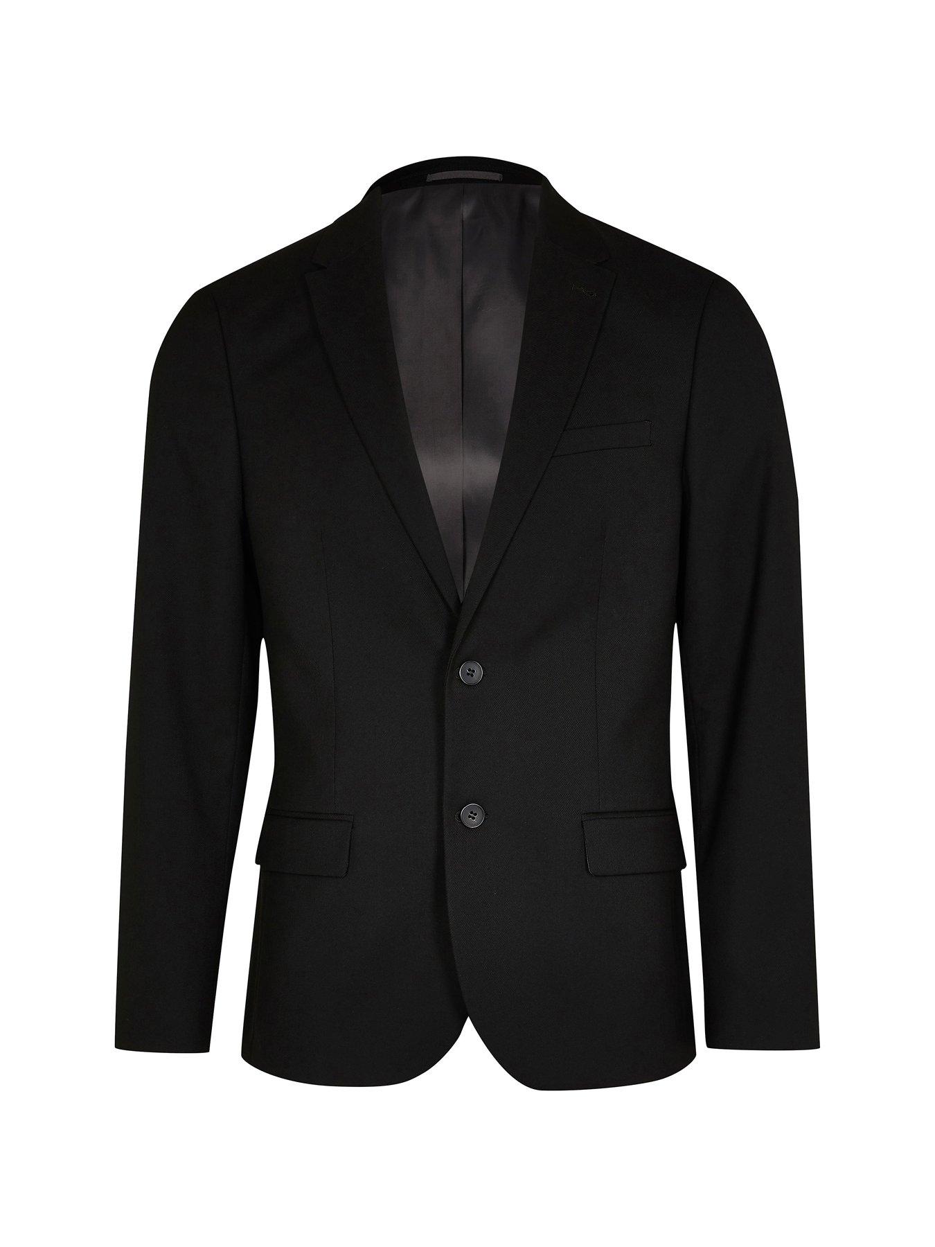 River Island Black Skinny Twill Suit Jacket | Very.co.uk