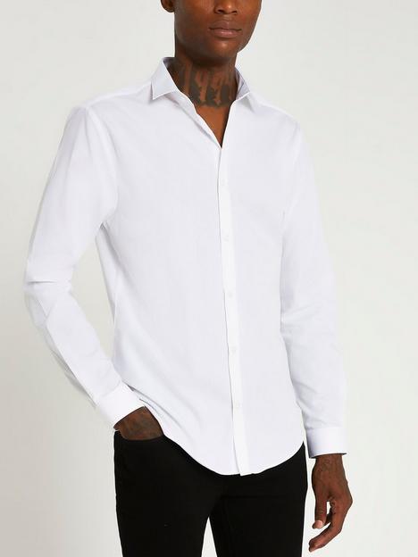 river-island-slim-fit-long-sleeve-shirt-white