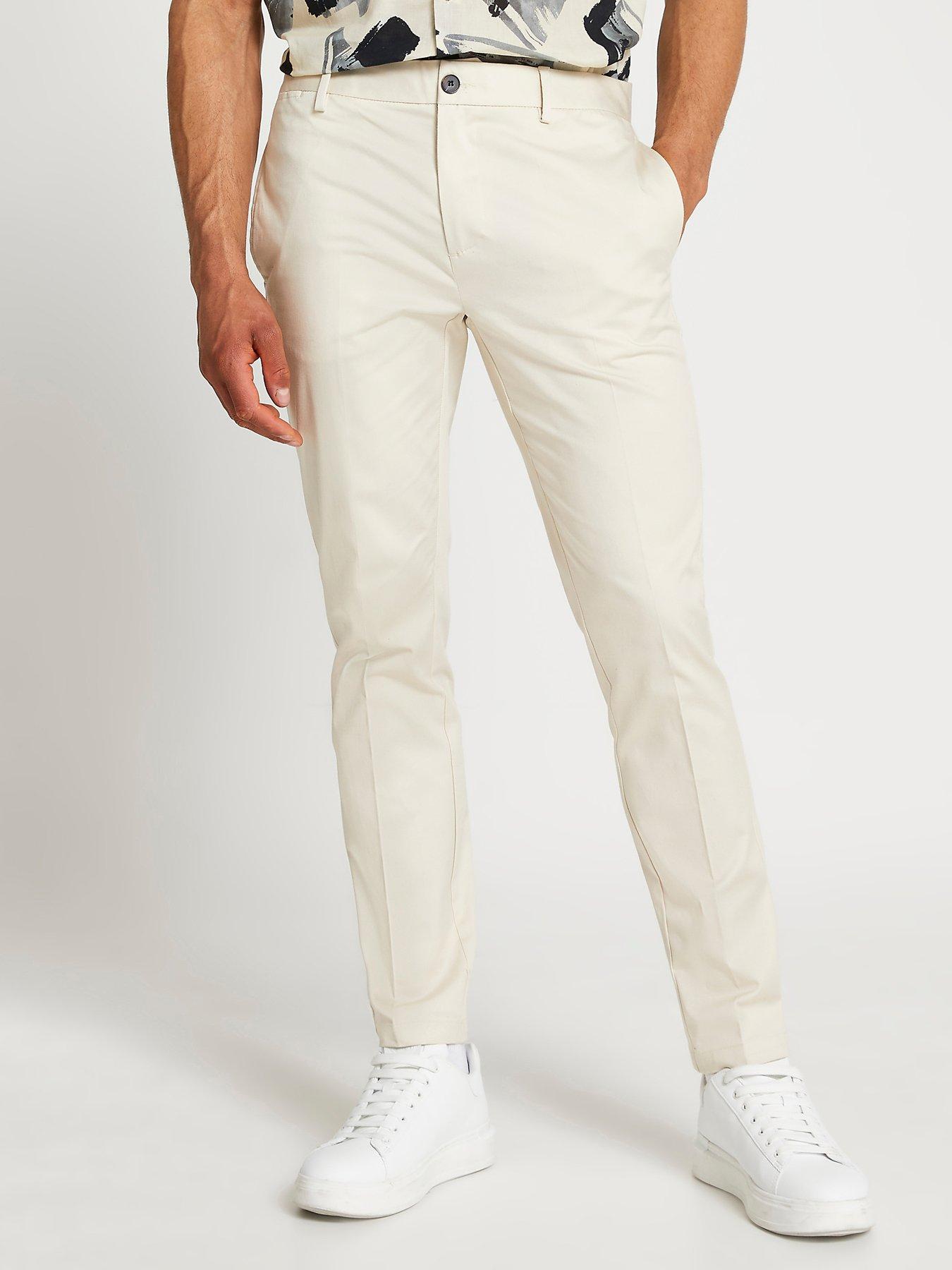 skinny cream chinos