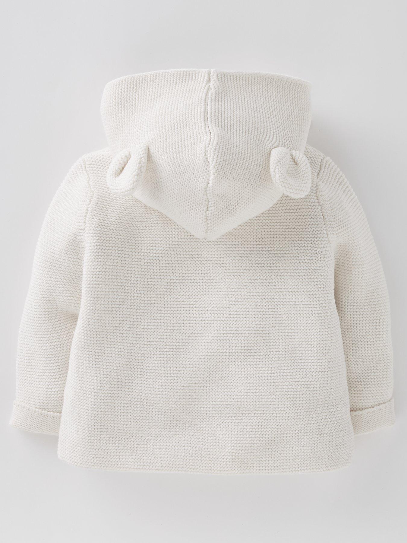 Image 2 of 3 of Mini V by Very Baby Unisex&nbsp;Lined Cardigan - Ivory&nbsp;