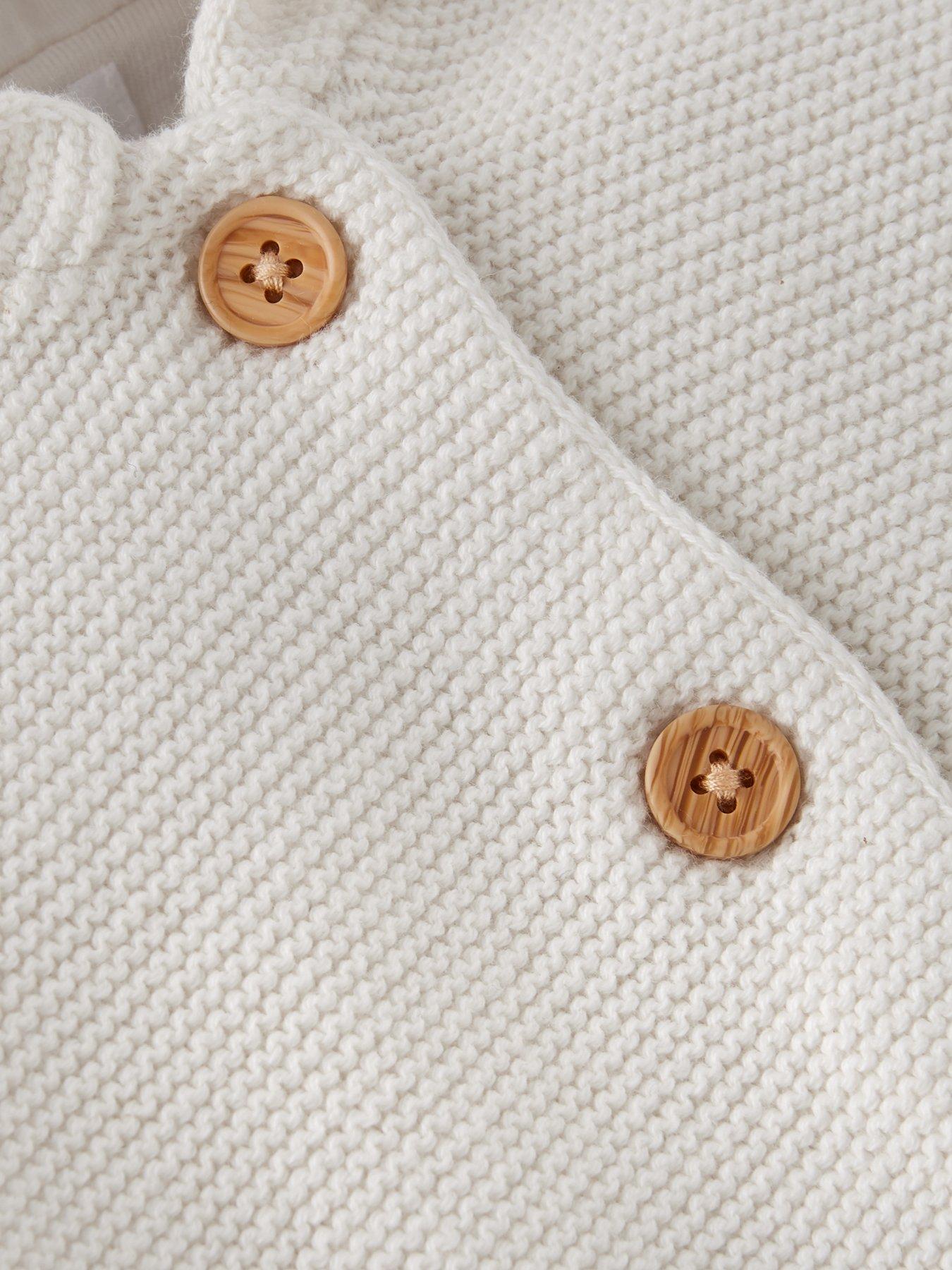 Image 3 of 3 of Mini V by Very Baby Unisex&nbsp;Lined Cardigan - Ivory&nbsp;