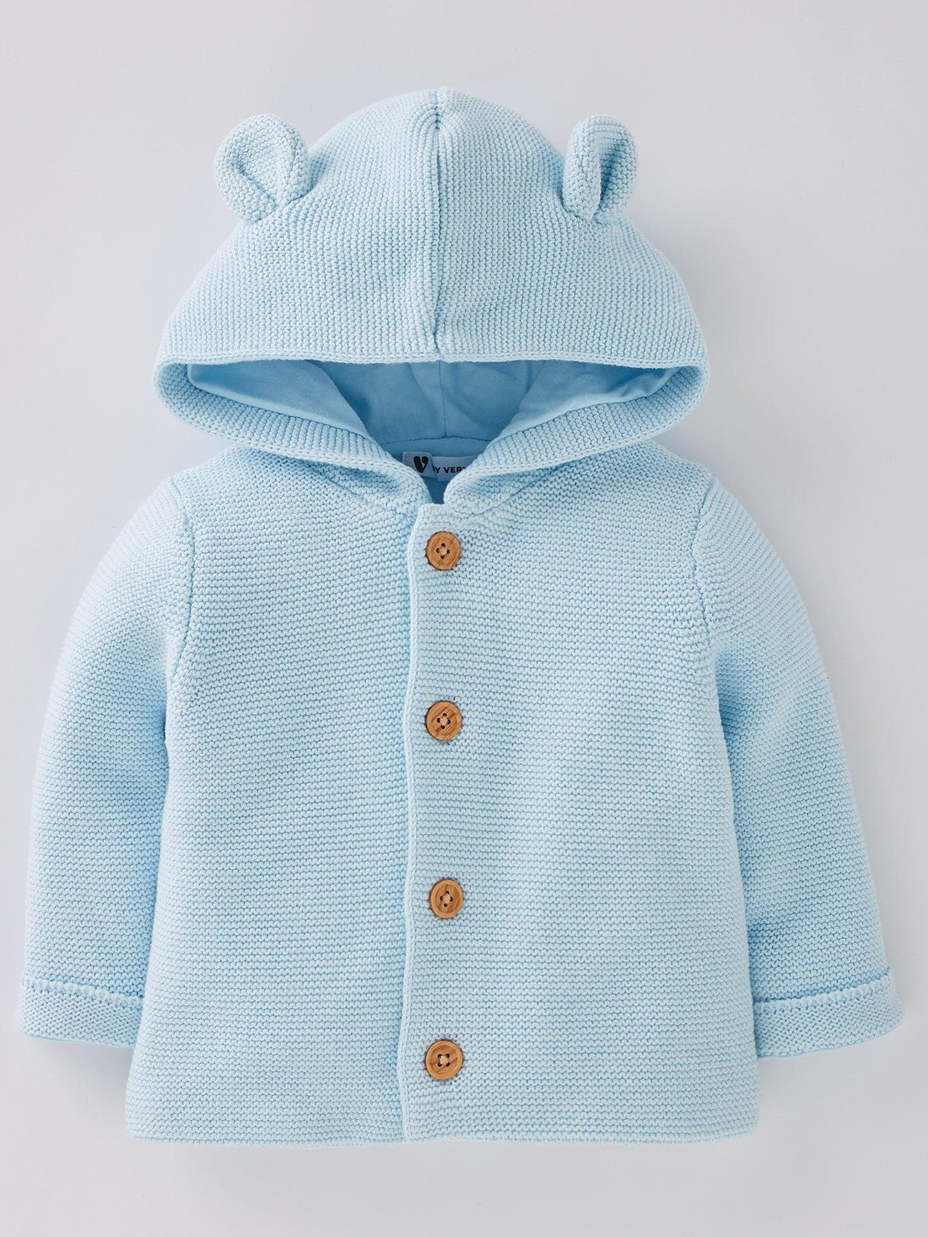 Baby Boy Lined Cardigan Blue