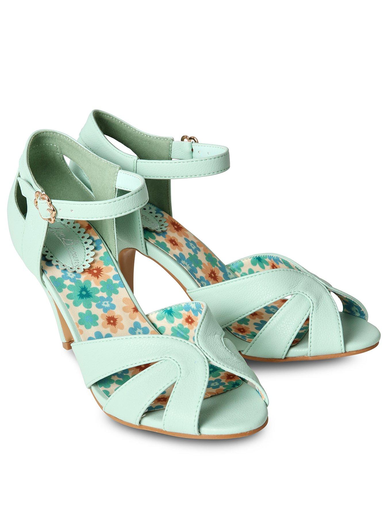  Sweet Polly Heeled Sandals - Sage