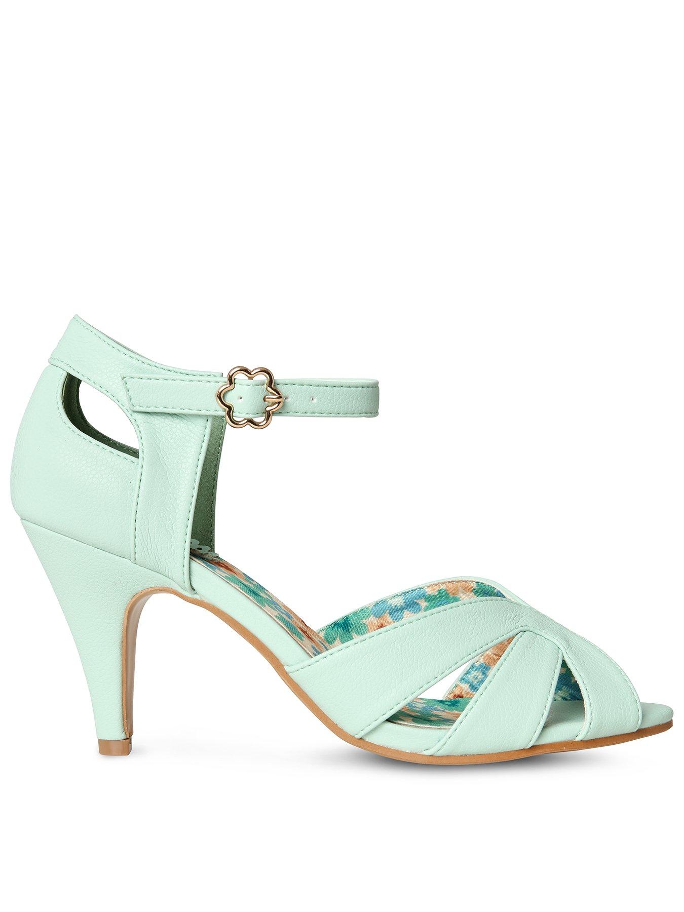  Sweet Polly Heeled Sandals - Sage