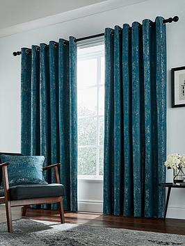 Product photograph of Helena Springfield Roma Lined Eyelet Curtains from very.co.uk