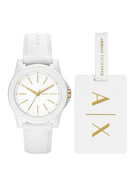 armani-exchange-three-hand-white-silicone-watch-and-luggage-tag-gift-set