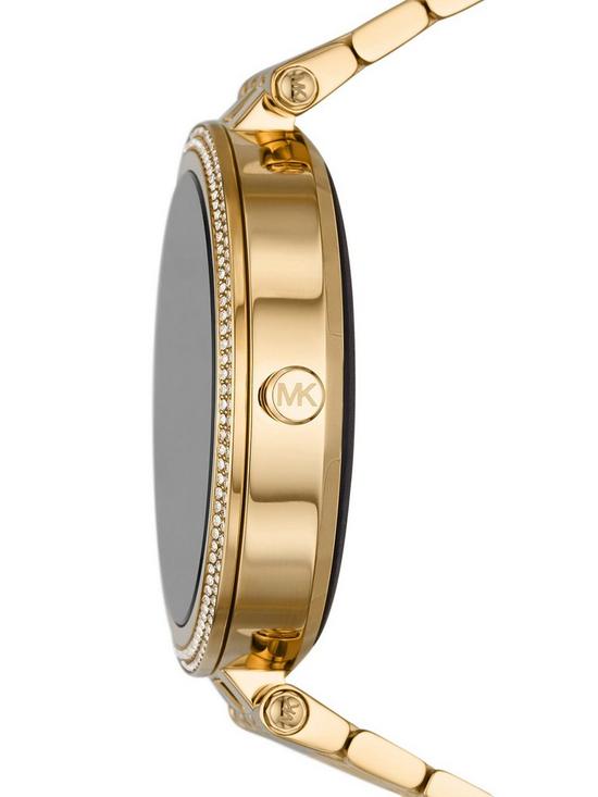 stillFront image of michael-kors-gen-5e-darci-smartwatch-gold-tone-stainless-steel
