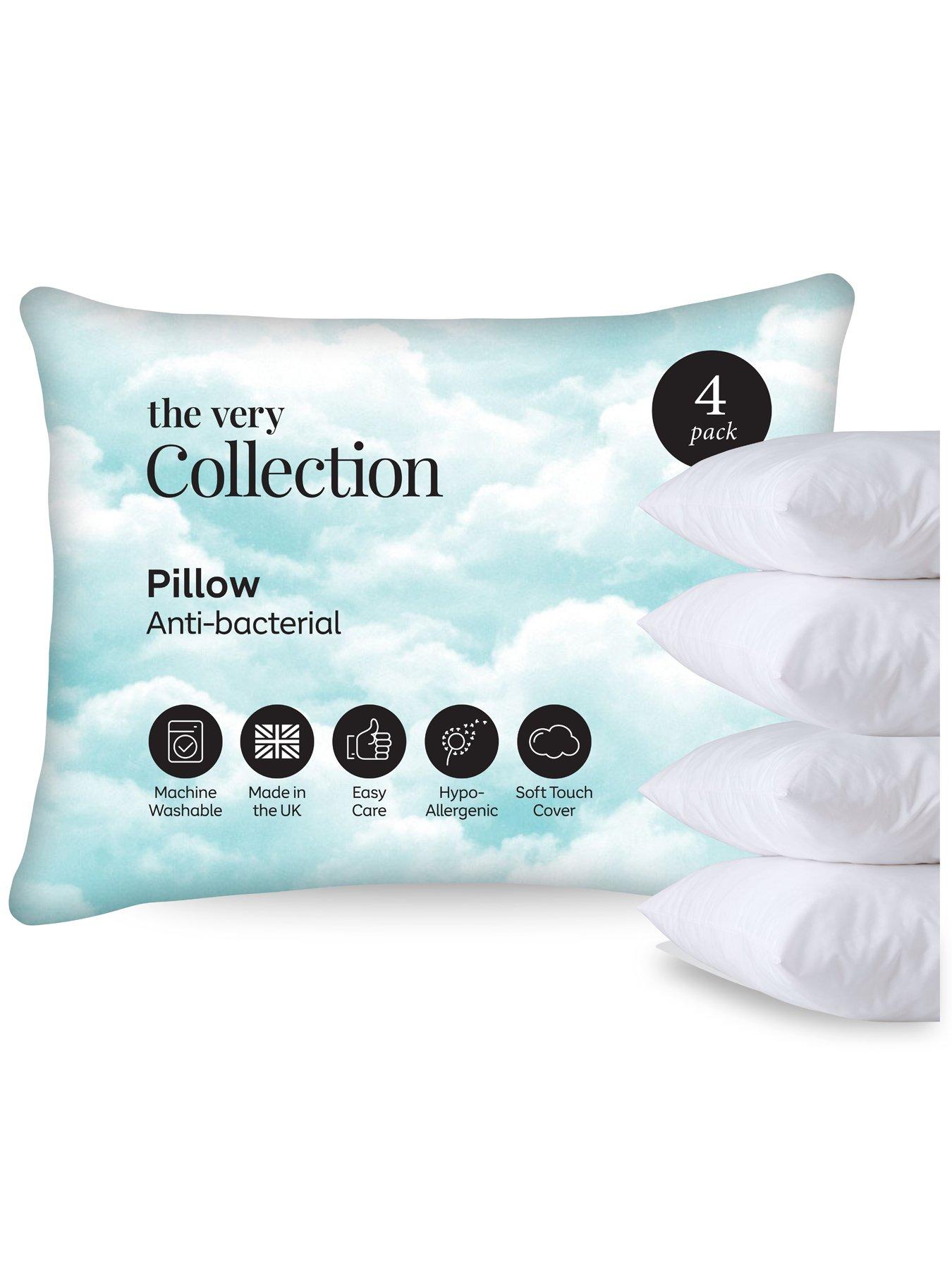 The Very Collection Anti-bacterial 4 Pack Pillows - White