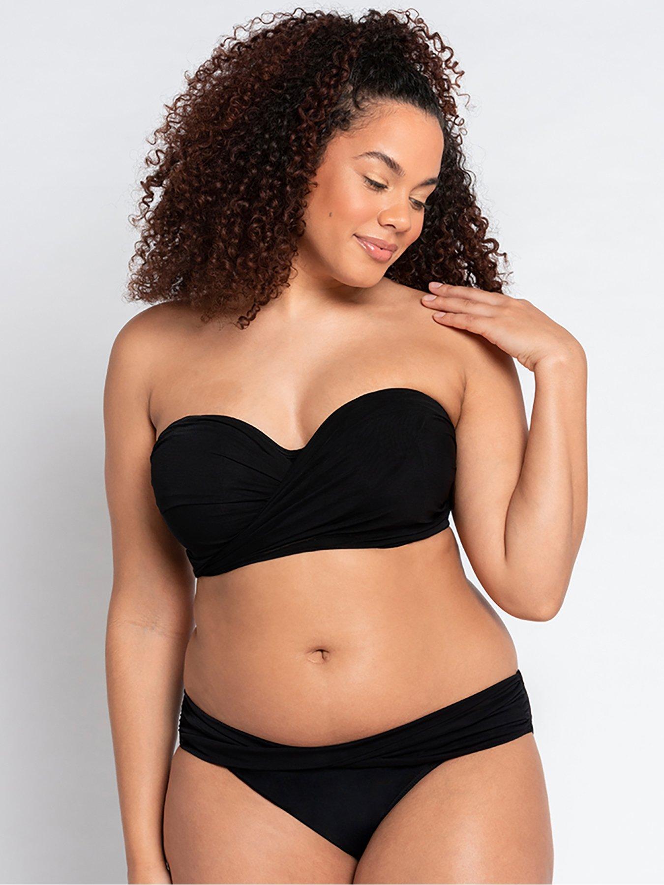 Curvy kate wrapsody on sale black bandeau swimsuit