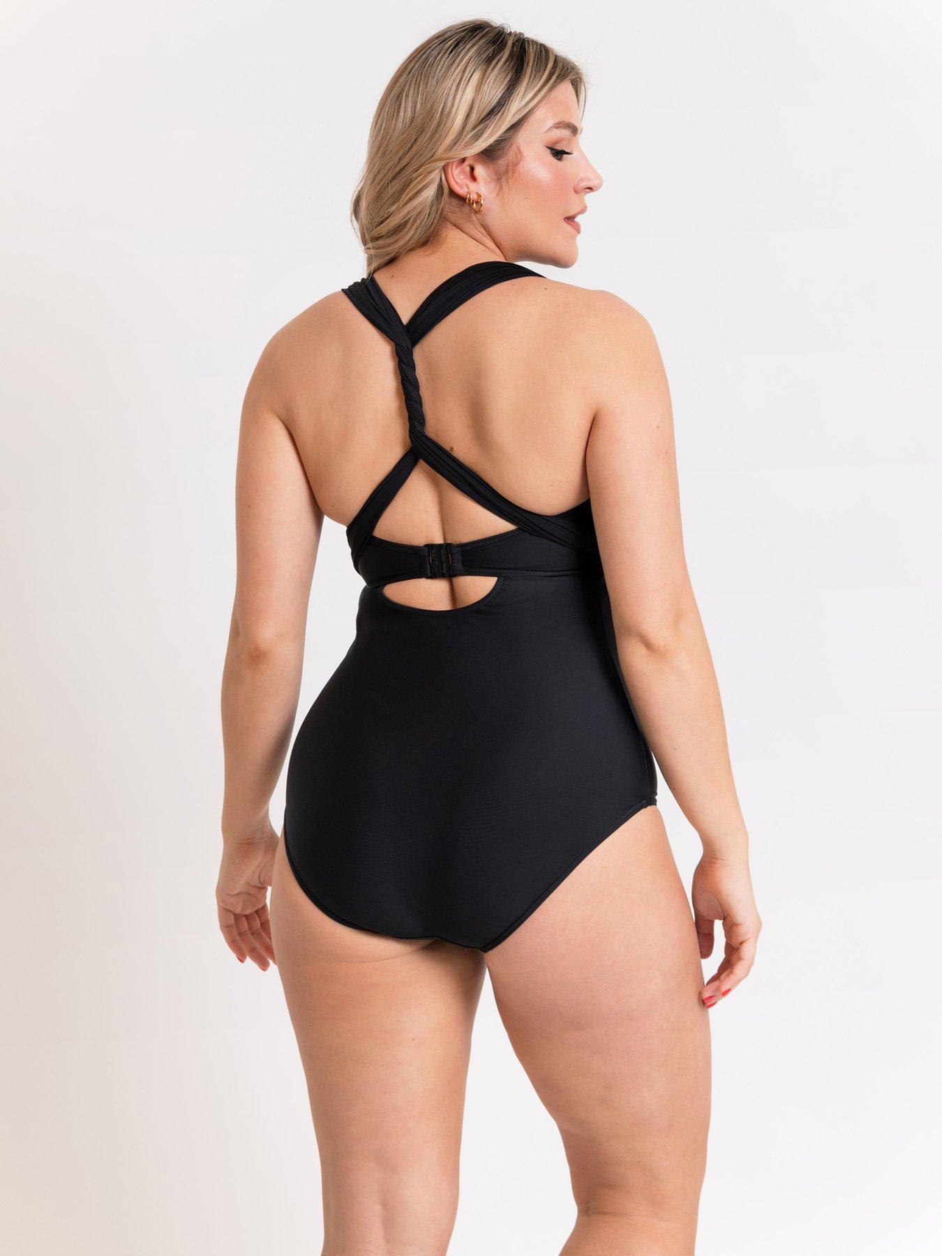 Image 3 of 6 of Curvy Kate Wrapsody Multiway Swimsuit - Black&nbsp;